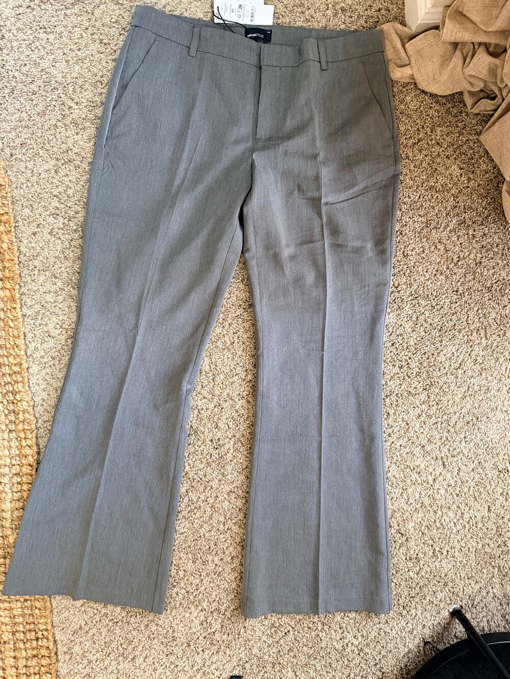 Gina Tricot Gray NWT Flare dress pants 14